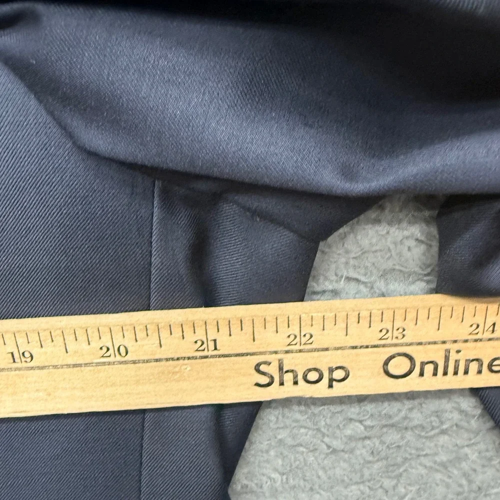Lauren Ralph Lauren Blazer Mens 43R Navy Blue 100% Wool Gold Button Sport Coat